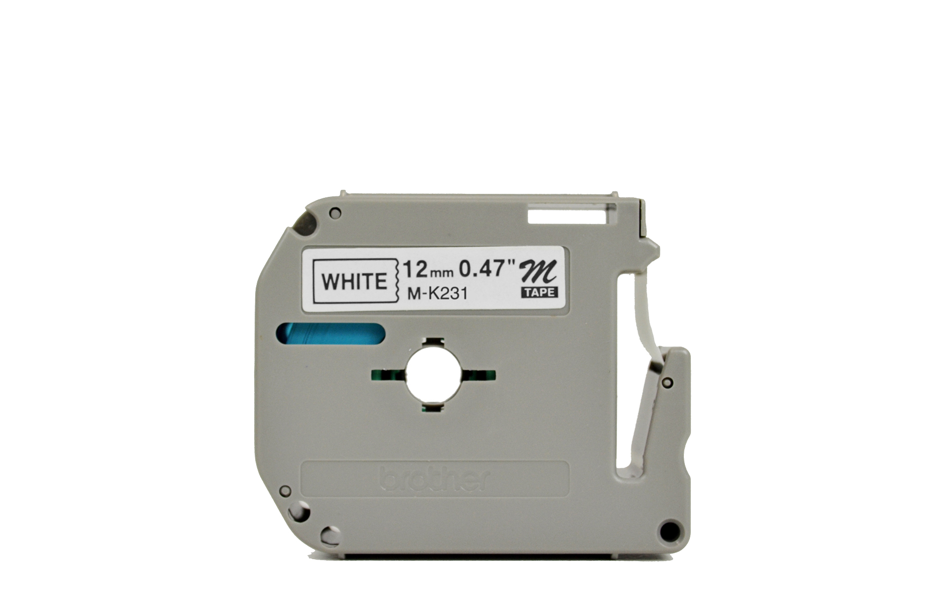 M-K231 Brother Genuine Black on White Label Tape - 12mm
